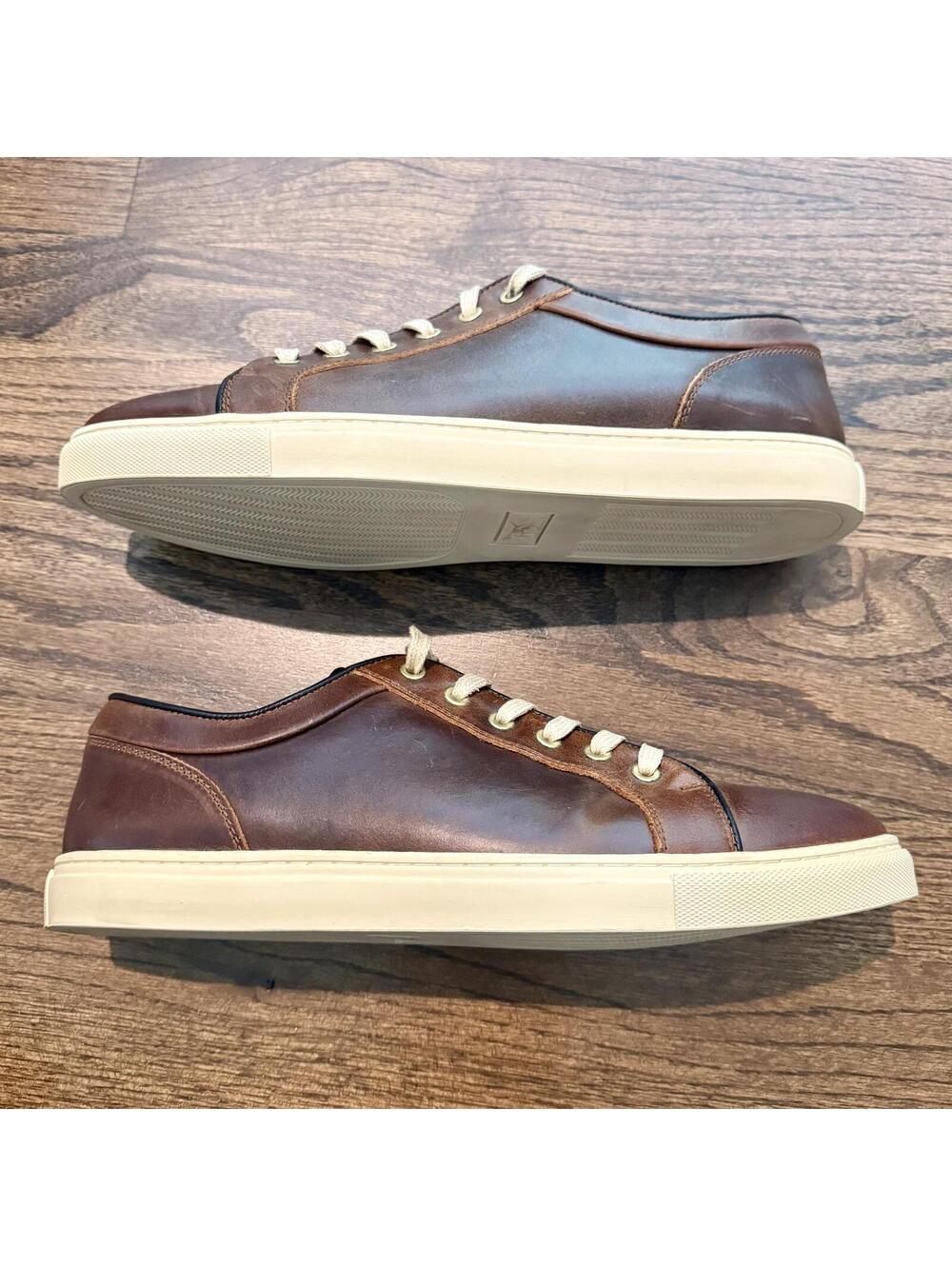 Rodd & Gunn Men's Brown Leather Sneakers Size EUR 45 US 12 - Picture 3 of 8